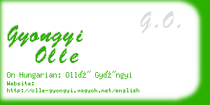 gyongyi olle business card